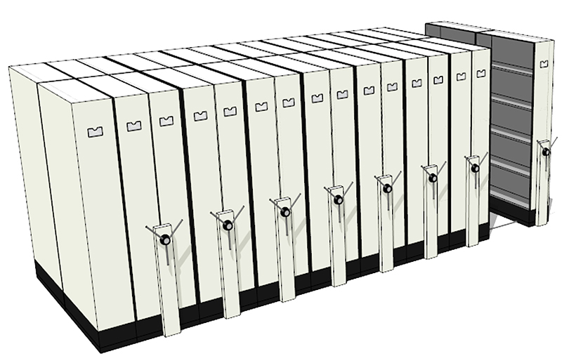 Mobile cabinet saving system